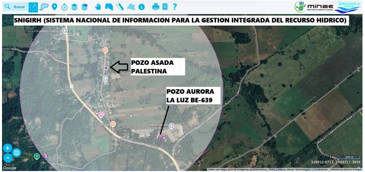 Inscripción de fuente Aurora La Luz — ASADA Palestina