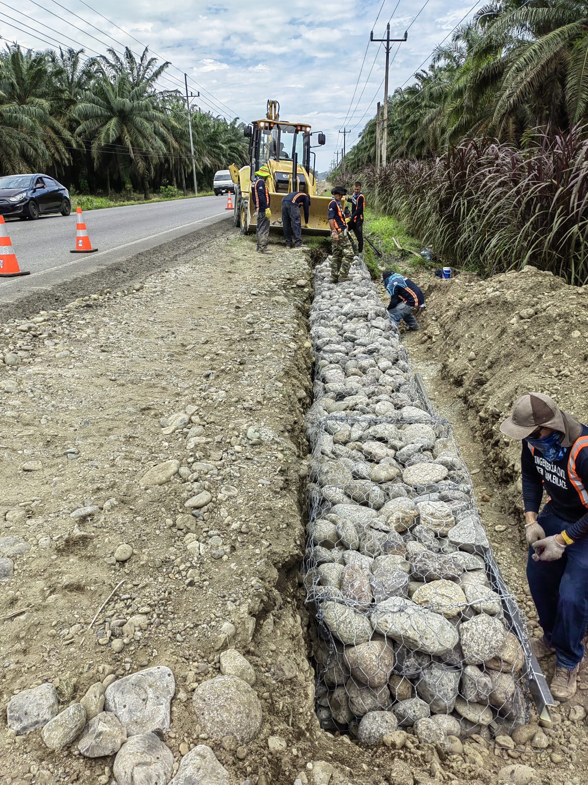 Avance de la obra sobre la ruta
