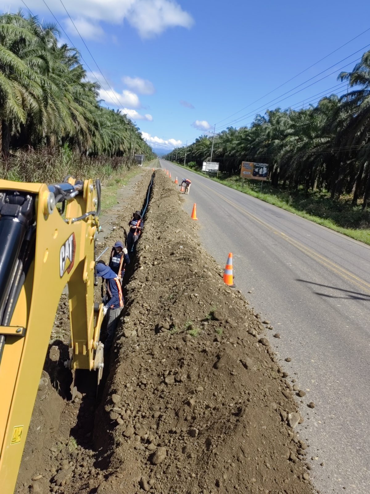 Trabajos de construcción del ramal