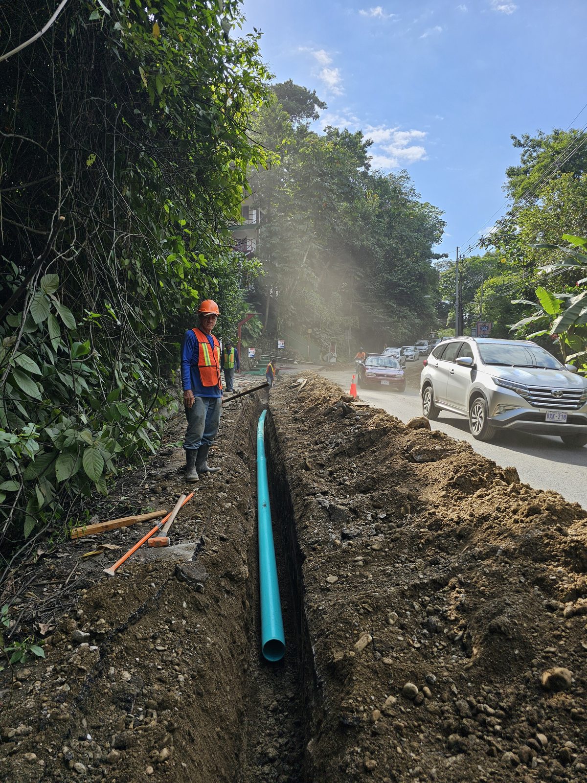 Pipeline construction works
